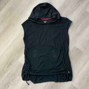 Reel Legends Black Womens Size L Sleeveless Fitness Hoodie
